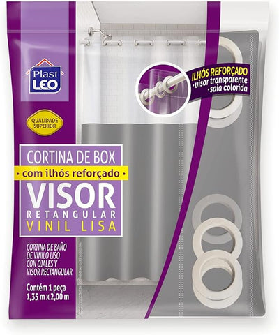 CORTINA BOX VINIL VISOR RETANGULAR C/ ILHOS 2m C/1