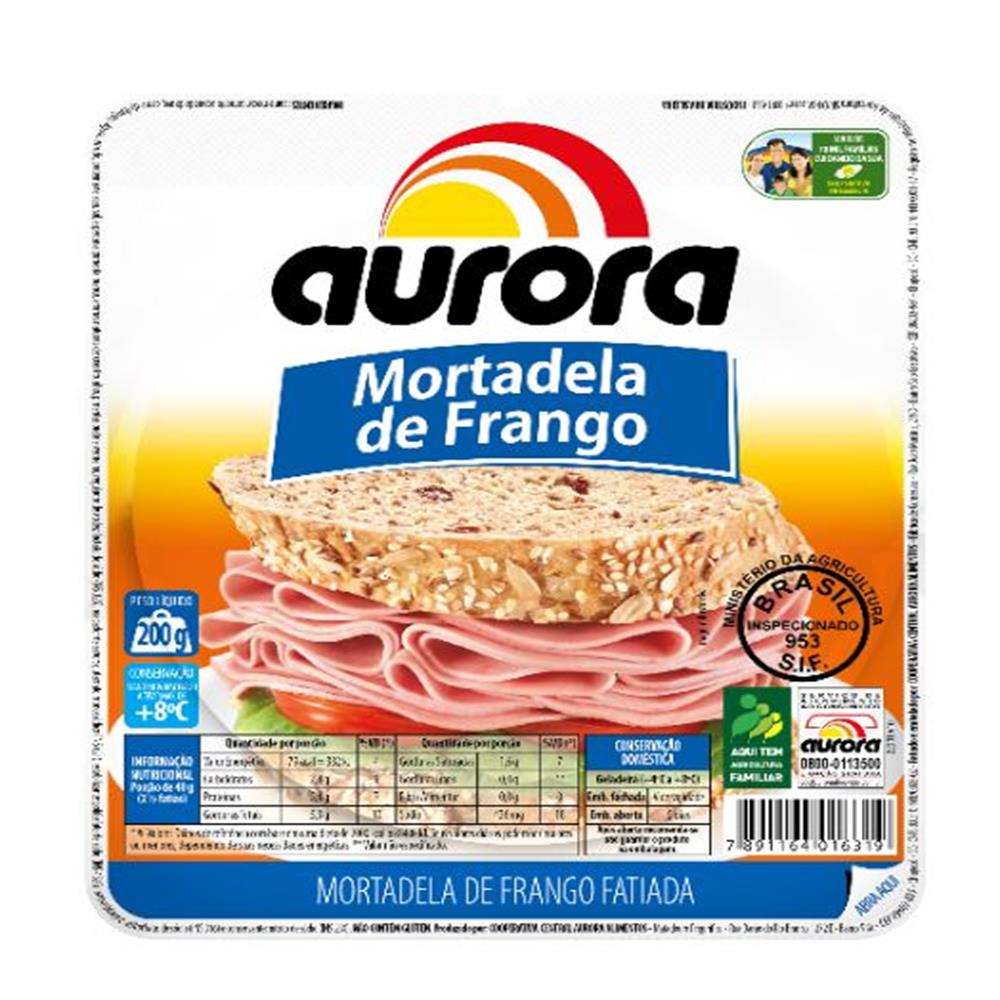 MORTADELA AURORA FRANGO FAT 200G – Mercado Serve Bem