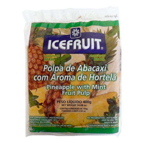 POLPA ICEFRUIT ABACAXI C/HORTELA C/4 400G