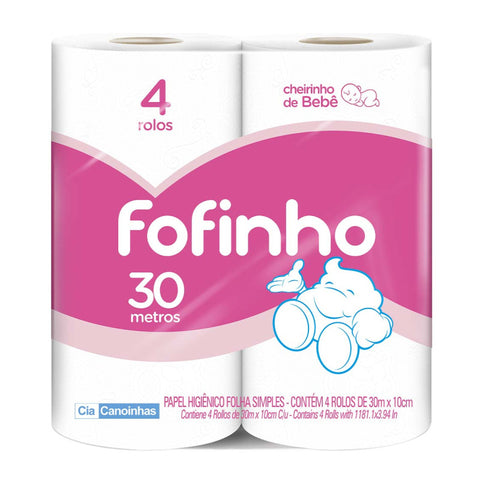 PAPEL HIGIENICO FOFINHO BEBE 30M C/4