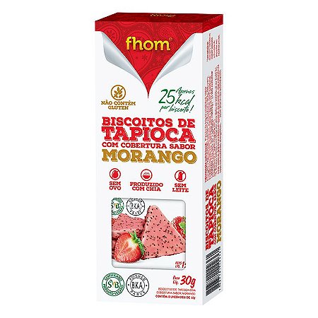 BISCOITO FHOM TAPIOCA C/MORANGO 30g