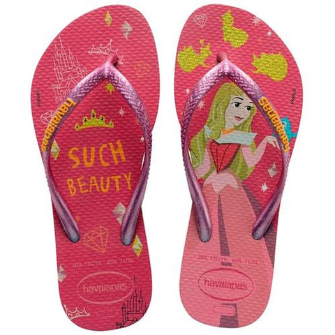 HAVAIANAS KIDS SLIM PRINCESS ROSA CRISTAL 31/32