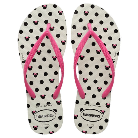 HAVAIANAS SLIM DISNEY BRANCO/ROSA FLUX 29/30