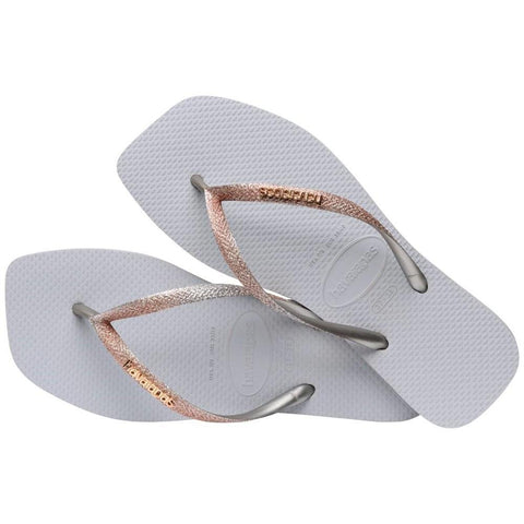 HAVAIANAS SLIM SQUARE GLITTER CINZA GELO 35/36