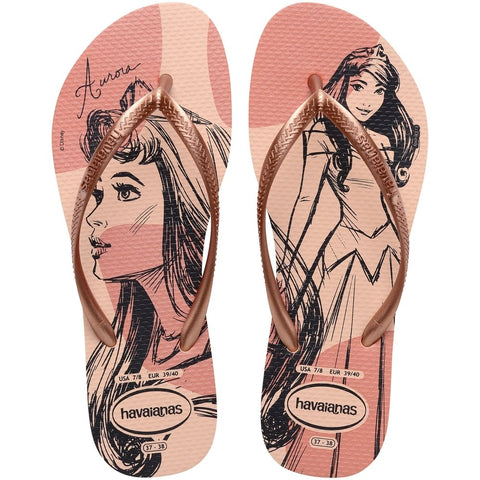 HAVAIANAS SLIM PRINC ROSA BALLET DOUR BLU 33/34