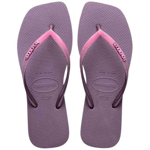 HAVAIANAS SLIM SQUARE GLITTER MALVA 39/40