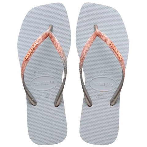 HAVAIANAS SLIM SQUARE GLITTER CINZA GELO 37/38