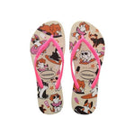 HAVAIANAS SLIM PETS BEGE PALHA/MARAVILHA 33/34