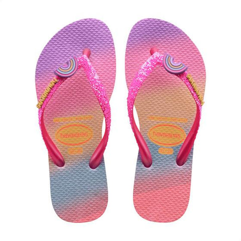 HAVAIANAS KIDS SLIM GLITTER II PINK LEMONADE/ROSA 29/30