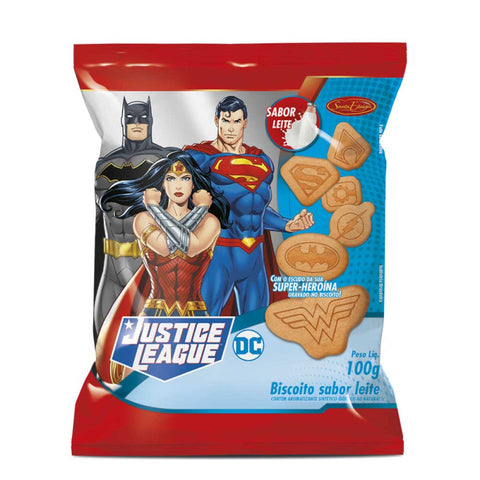 BISCOITO STA EDWIGES LIGA JUSTICA LEITE 100g