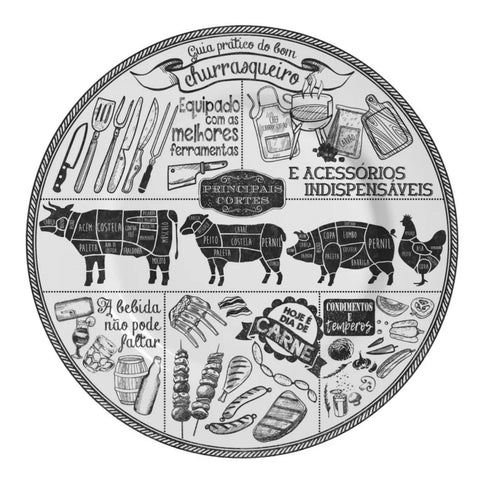 PRATO ALLEANZA CHURRASCO 29CM RASO