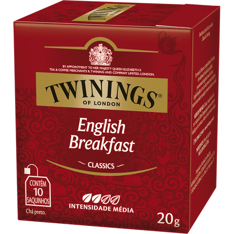 CHA TWININGS PRETO CLASSICS ENGLISH BREAKFAST 20g