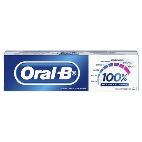 CREME DENTAL ORAL-B 100% MENTA REFRESCANTE 70g