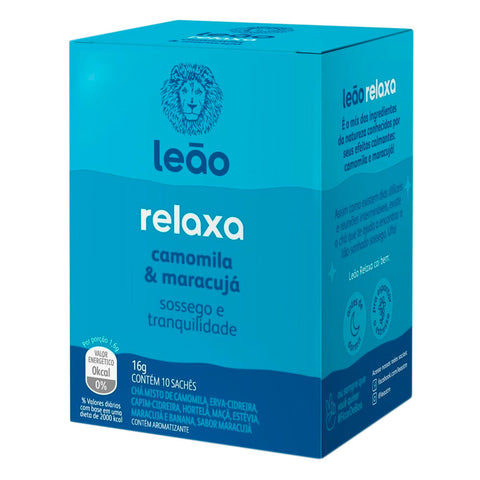 CHA LEAO RELAXA CAMOMILA & MARACUJA C/10 16g