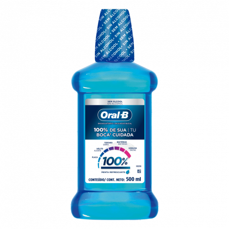 ANTISSEPTICO ORAL B 100% MENTA 500ml
