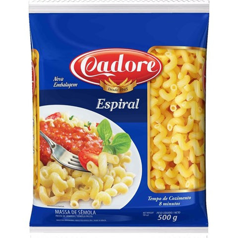 MACARRAO CADORE SEMOLA ESPIRAL 500g