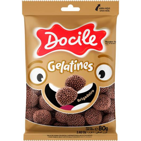 BALA DOCILE GELATINES BRIGADEIRO 80g