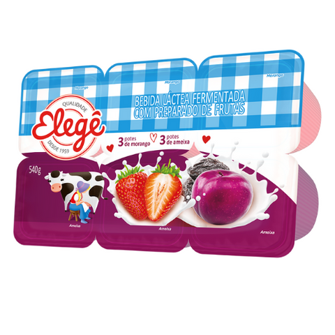 BEBIDA LACTEA ELEGE MORANGO/AMEIXA 540g