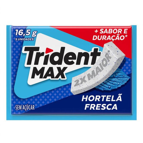 CHICLETE TRIDENT MAX HORTELA 16,5G