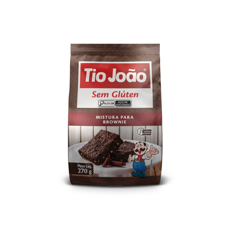 MISTURA BOLO TIO JOAO BROWNIE 270G SEM GLUTEM
