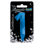 VELA DIAMANTE CANDY C/1 AZUL N0