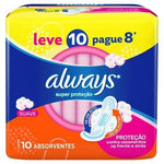 ABSORVENTE ALWAYS BASICO SUAVE C/ABAS LV10 P8