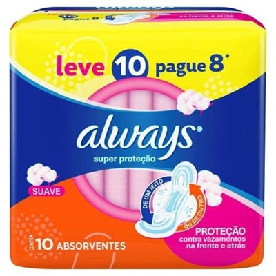 ABSORVENTE ALWAYS BASICO SUAVE C/ABAS LV10 P8