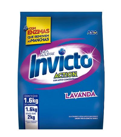 LAVA ROUPAS PO INVICTO LAVANDA SACHE 1,6kg