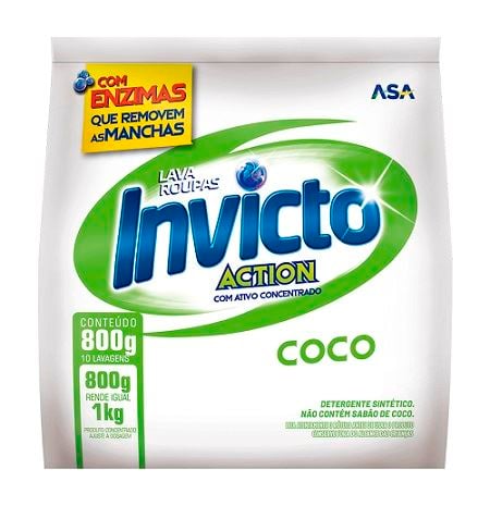 LAVA ROUPAS PO INVICTO COCO SACHE 800g