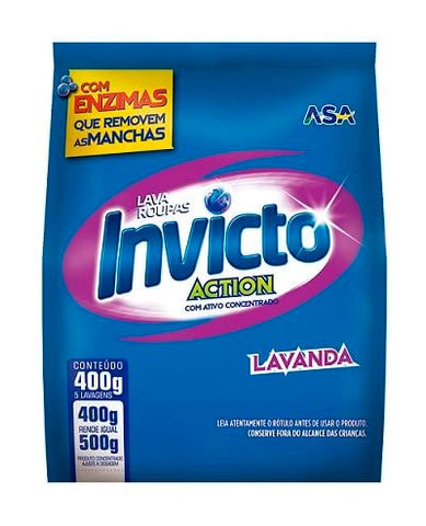LAVA ROUPAS PO INVICTO ACTION LAVANDA SACHE 400g