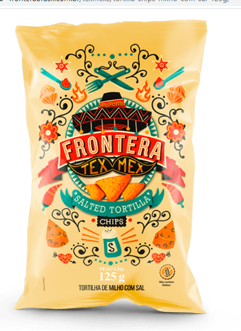 BISCOITO FRONTERA TORTILHA MILHO SAL 125g
