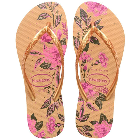 HAVAIANAS SLIM ORGANIC DOURADO 37/38