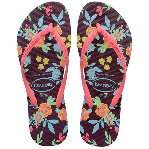 HAVAIANAS SLIM ROMANCE BERINJELA 39/40