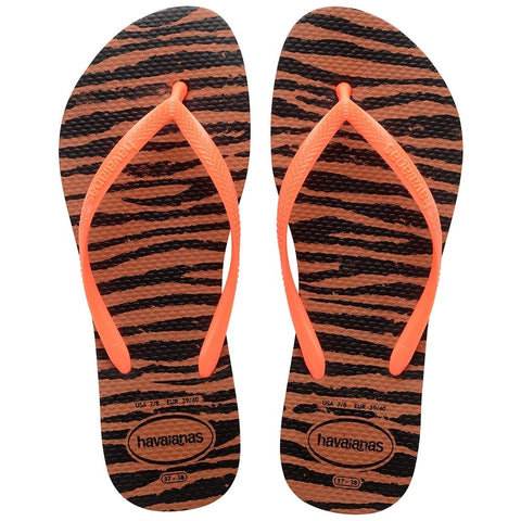 HAVAIANAS SLIM ANIMALS FERRUGEM LARANJA 41/42