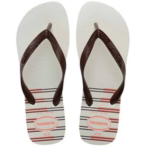 HAVAIANAS TOP BASIC BRANCO/CAFE 43/44