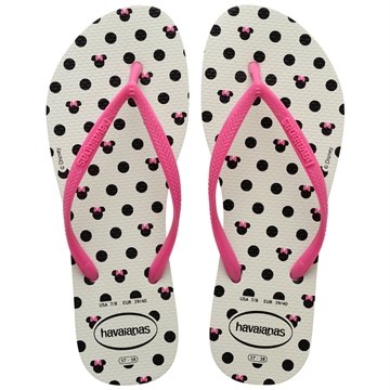 HAVAIANAS SLIM DISNEY BRANCO/ROSA FLUX 31/32