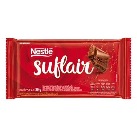 CHOCOLATE NESTLE SUFLAIR CHOCOLATE AO LEITE 80g