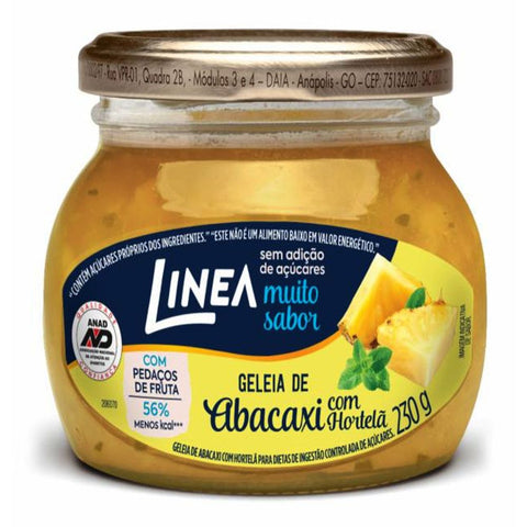 GELEIA LINEA SUCRALOSE ZERO ABACAXI HORTELA 230g