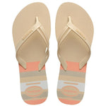 HAVAIANAS ELEGANCE PRINT BEGE PALHA 35/36