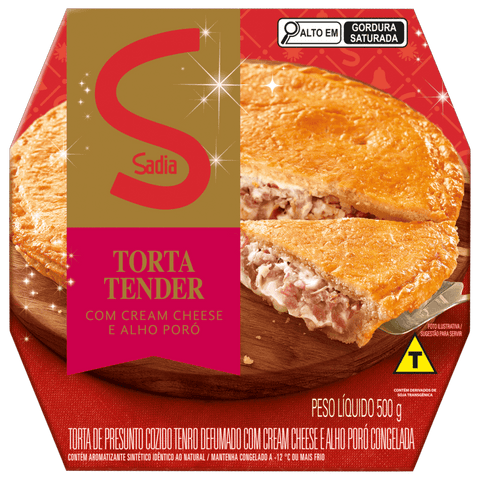 TORTA SADIA TENDER C/CREAM CHEESE ALHO PORO 500g