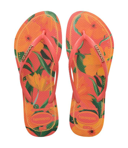 HAVAIANAS SLIM TROPICAL CORAL 39/40