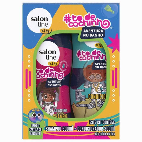 KIT SHAMPOO E CONDICIONADOR SALON LINE KIDS 600ML TO DE CACHINHO