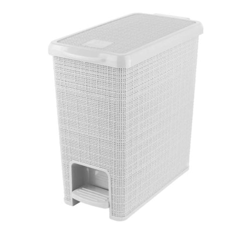 LIXEIRA NITRONPLAST JUTA RETANGULAR BRANCA 12l