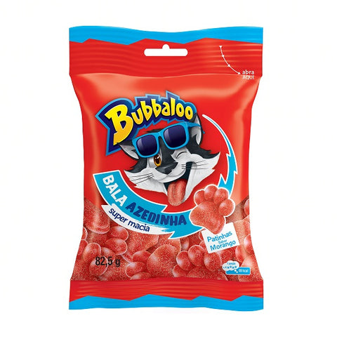 BALA BUBBALOO PATINHAS MORANGO AZEDINHA 82,5G