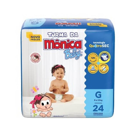 FRALDA TURMA DA MONICA BABY JUMBO QUATROSEC g C/24