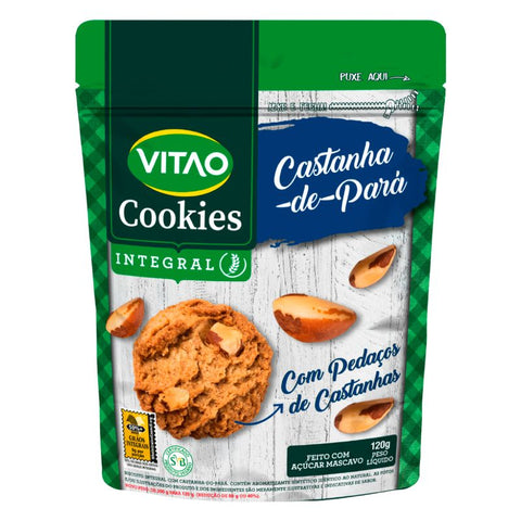 BISCOITO VITAO COOKIE INTEGRAL CASTANHA PARA 120g