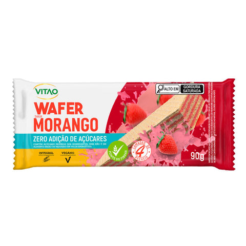 BISCOITO VITAO WAFER ZERO MORANGO 90g