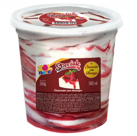 SORVETE SOL E NEVE SPECIALE MORANGO 500ml
