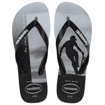 HAVAIANAS HYPE PRETO PRETO BRANCO 37/38