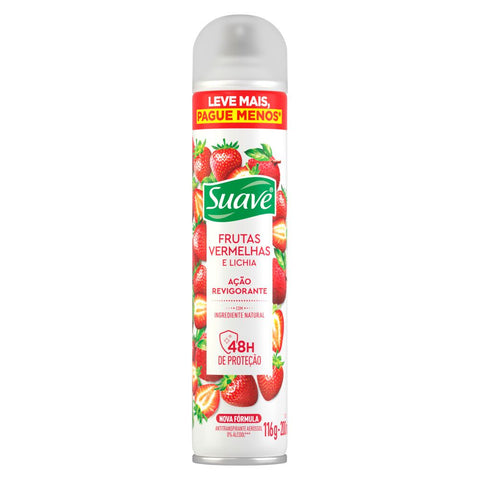 DESODORANTE SUAVE AERO FRUTAS VERMELHAS LICHIA 200ml